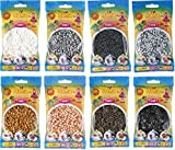 Hama Happy Price Toys - Perline da stirare Midi (Kon-19), 8 colori (bianco, marrone, nero, marrone chiaro, grigio, grigio chiaro, ...