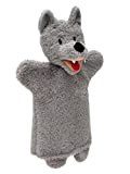 Hand Puppet 30 cm Wolf, Grey