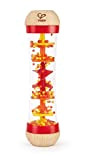 Hape Cascata di Perline | Mini Bastone Della Pioggia Musicale in Legno con Sonaglio, Rosso