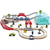 Hape City Railway and Train Bucket Set giocattolo con gru magnetica di sollevamento per treni, camion e merci per bambini ...