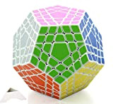 HappyToy 5x5x12 megaminx dodecaedro 5×5 gigaminx megaminx cubo 12 Superficie + Uno Personalizzato treppiede (Bianco)