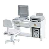 Harilla Set di sedie da Ufficio in Miniatura delle Bambole Finta Giocattolo Modello educativo Include scrivania, seggiola, Computer, , Tastiera,