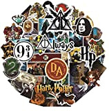Harry Potter Adesivi, Tema Harry Potter, Set di 50 Adesivo alla Moda Personalizzati Decorativi per Auto, Computer Portatile, valigia, Bicicletta, ...