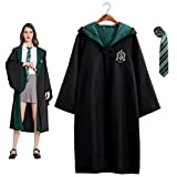 Harry Potter Cosplay Costume,Uniforme da Slytherins,Abito da Slytherins,con Mantello e Cravatta,Mago Costume Adulti,per Mascherata e Halloween