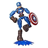 Hasbro Avengers Bend and Flex, Action figure flessibile di Capitan America da 15 cm, include l'accessorio Blast, dai 6 anni ...