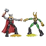 Hasbro Avengers Bend and Flex, action figure Thor vs Loki, personaggi flessibili da 15 cm, per bambini dai 4 anni ...
