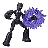 Hasbro Avengers-Black Panther Bend and Flex, Action figure flessibile di Pantera Nera da 15 cm, include l'accessorio Blast, dai 6 ...