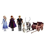 Hasbro Frozen Multipack con Personaggi e Slitta, Include Le Bambole Fashion di Elsa, Anna, Kristoff, Olaf e Sven Ispirate al ...
