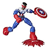 Hasbro Marvel Avengers Bend and Flex, action figure flessibile Captain America Falcon da 15 cm, bambini dai 4 anni in ...
