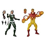 Hasbro Marvel Legends E9293 Series- Marvel Legends Series-Rogue e Pyro (Action Figures 15 cm da Collezione, Design Eccezionale e 6 ...