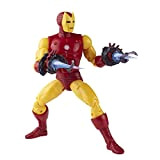 Hasbro Marvel Legends Series 20th Anniversary Series 1 Iron Man Action Figure Collectible Toy, 9 accessori, Multicolore
