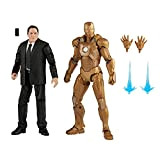 Hasbro Marvel Legends Series, action figure da 15 cm, confezione da 2, Happy Hogan e Iron Man Mark 21, include ...