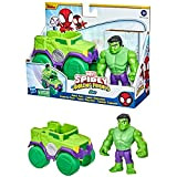 Hasbro Marvel Spidey and His Amazing Friends, action figure di Hulk e veicolo Smash Truck, giocattolo per età prescolare, per ...
