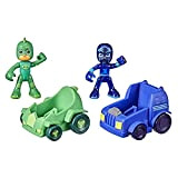 Hasbro PJ Masks - Super pigiamini, Geco vs Ninja della notte, macchine da corsa giocattolo per età prescolare, set con ...