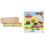 Hasbro Play-Doh- Play-Doh Pasta da Modellare, 24 Vasetti, 20383F03 & -B5521Eu6 Play-Doh Kitchen Creations Il Burger Set, Colore, 0816B5521Eu6