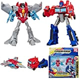 Hasbro Transformers Giocattoli Cyberverse Warrior Action Attackers Optimus Prime e Starscream Action Figure - Confezione da 2 - Per bambini ...