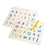 Hautton Lavagnette Magnetica per Bambini, Lettere Magnetiche 2 in 1 Tablet Magnetico Lettere Giocattolo Educativo per Imparare le Letterine con ...