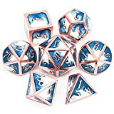 Haxtec D&D Dice Set D&D Copper Blue White Metal Dice Dice for Dungeons and Dragons RPG Games-Ice Dragon Bait