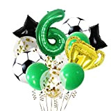 HCRXVV Palloncini decorativi per 6 anni, per il compleanno, per bambini, per il 6° compleanno, per feste di compleanno, 6° ...