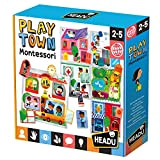 Headu- Baby Play Town Montessori Giochi Educativi, Multicolore, MU23615