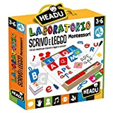 Headu- Laboratorio Scrivo & Leggo Montessori Gioco Educativo, Multicolore, IT29426