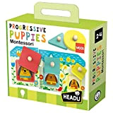 Headu- Progressive Puppies Montessori, Gioco educativo 2-4 Anni, Multicolore, MU53641