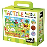 Headu Tactile Puzzle Montessori, Multicolore, 8.05959E+12