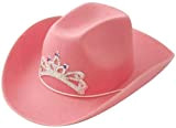 HENBRANDT Cappello da cowboy rosa con diadema sul davanti