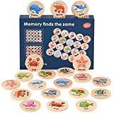 Herefun Memory per Bambini, 20Carte Giocattoli Montessori, Giochi di Memoria, Giocattolo in Legno, Giocattolo Educativo per Bambini Ragazzi Ragazze 3-9 ...