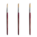 Herend Brush Series PM-3350 (No.1 ~ No.3) for Watercolor with Synthetic Hair/Letterer Long Paintbrush (3 Set (1,2,3))