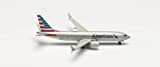 Herpa American Airlines Boeing 737 Max 8-N306RC, Metallo, Grigio