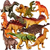 HERSITY Dinosauri Giocattolo Set Realistici Modello, 12 Pezzi Dinosauro Figure tra Cui T-Rex, Triceratopo, Giochi Educativi Regalo per Bambini Ragazzo ...