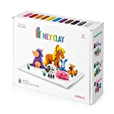 Hey Clay Knete Hey Clay-Plastilina interattiva con Animali, 18 Colori, Multicolore, KL86200