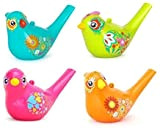 Hinleise - Fischietto colorato per bambini, motivo: uccellini, ideale per il bagno
