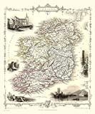 History Portal 1000 Pezzi Puzzle Mappa Irlanda 1851 di John Tallis