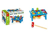Hit The Color Dal Negro - Gioco educativo in legno per bambini per crescita connessione mano-occhio + Omaggio portachiave gioco ...
