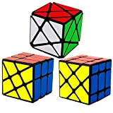 HJXDtech- Yongjun Giocattoli educativi Classico Nero 3 Spadaccino Set del cubo Magico Irregolare Torsione Puzzle del cubo (Fisher Cube + ...