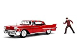 Hollywood Rides Jada Modellino Auto: Cadillac Serie 62 1958 Rossa, con la Figura di Freddy Krueger di Nightmare On Elm ...