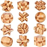 Holzsammlung Set da 12 Rompicapo in Legno, Mini Gioco di Cubo Giocattoli 3D Puzzle in Legno, Perfetto Giocattoli Educativi Intelligenza ...