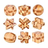 Holzsammlung Set da 9 Rompicapo in Legno Gioco di Cube 3D Puzzle - Perfetto Regalo di Natale per i Tuoi ...