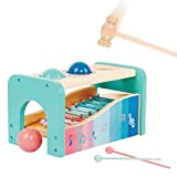 HOMCENT Gioco del Martello con xilofono Montessori Giocattoli educativi da 1 Anno Giocattolo Musicale Multifunzionale per Bambini Bebè 1-3 Anni