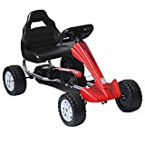 homcom Go Kart a Pedali Sedile Ergonomico per Bambini 3 Anni 80x49x50cm Rosso
