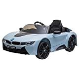 homcom Macchinina Elettrica BMW per Bambini 3-8 Anni con Telecomando, Luci e Lettore MP3, Blu, 115x72.5x46cm