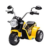 HOMCOM Moto Elettrica per Bambini a 3 Ruote con Luci e Suoni, Batteria Ricaricabile 6V, Velocità 2 km/h, per Bimbi ...