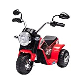 homcom Moto Elettrica per Bambini a 3 Ruote con Luci e Suoni, Batteria Ricaricabile 6V, velocità 2 km/h, per Bimbi ...