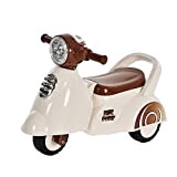 homcom Moto per Bambini 12-36 Mesi, Triciclo Senza Pedali con Luci e Suoni Realistici, Beige e Marrone, 66x33x 47.7cm