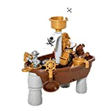 homcom Nave dei Pirati Giocattolo per Bambini, Giochi per Mare e Giardino con 26 Accessori Inclusi, 45.5x30x57.5cm