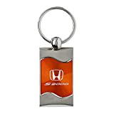 Honda S2000 Orange Spun Brushed Metal Key Chain