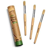 Honeysticks Jumbo Paint Brush Set - 3 Pack. Jumbo Paint Brushes for Kids with a Large Wood Handle for Easy ...