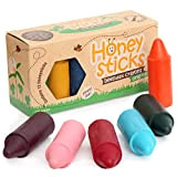 Honeysticks - Pastelli in 100% pura cera d’api (confezione da 12 pezzi). Naturali, atossici e sicuri per tutti i bambini, ...